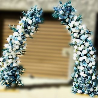 5D Horns Flowers Arch Blue & White