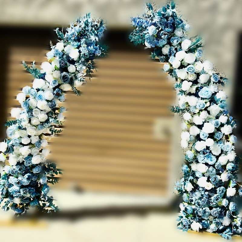 5D Horns Flowers Arch Blue & White