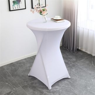 Tablecloth White for Cocktail Spandex