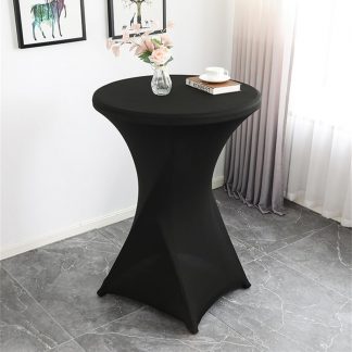 Tablecloth Black for Cocktail Spandex