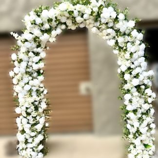 Flower Arch Greenery and White