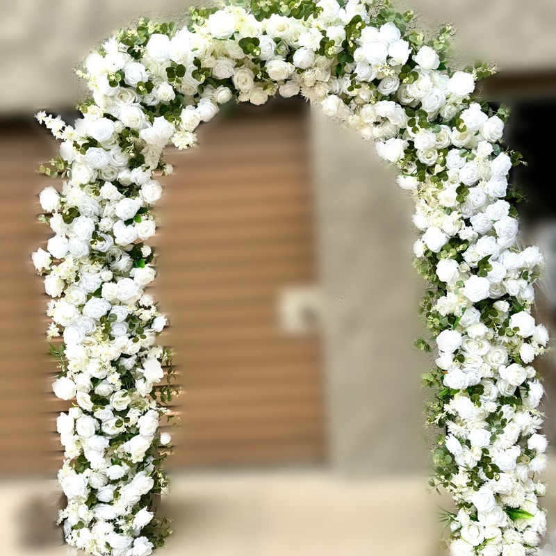 Flower Arch Greenery and White