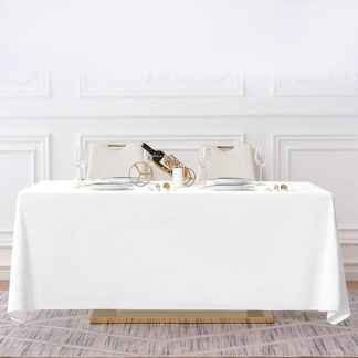 Tablecloth Rectangular Full Drop White